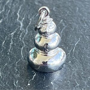 Sterling Silver 925 Snowman Charm